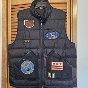 Coach Black Vest with Embroidered Patches